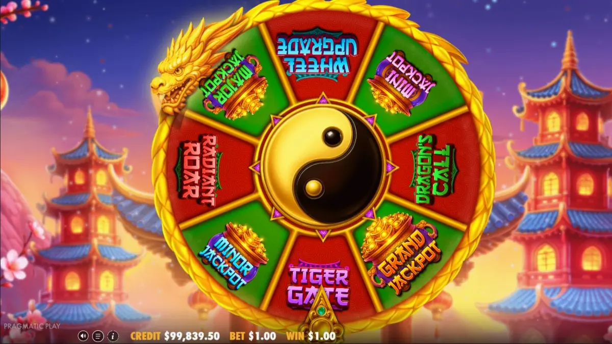Slot Dragon Tiger Fortunes com tema oriental e elementos de sorte