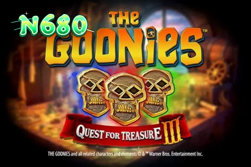Cena do jogo The Goonies Quest for Treasure 3 com elementos de aventura e tesouros